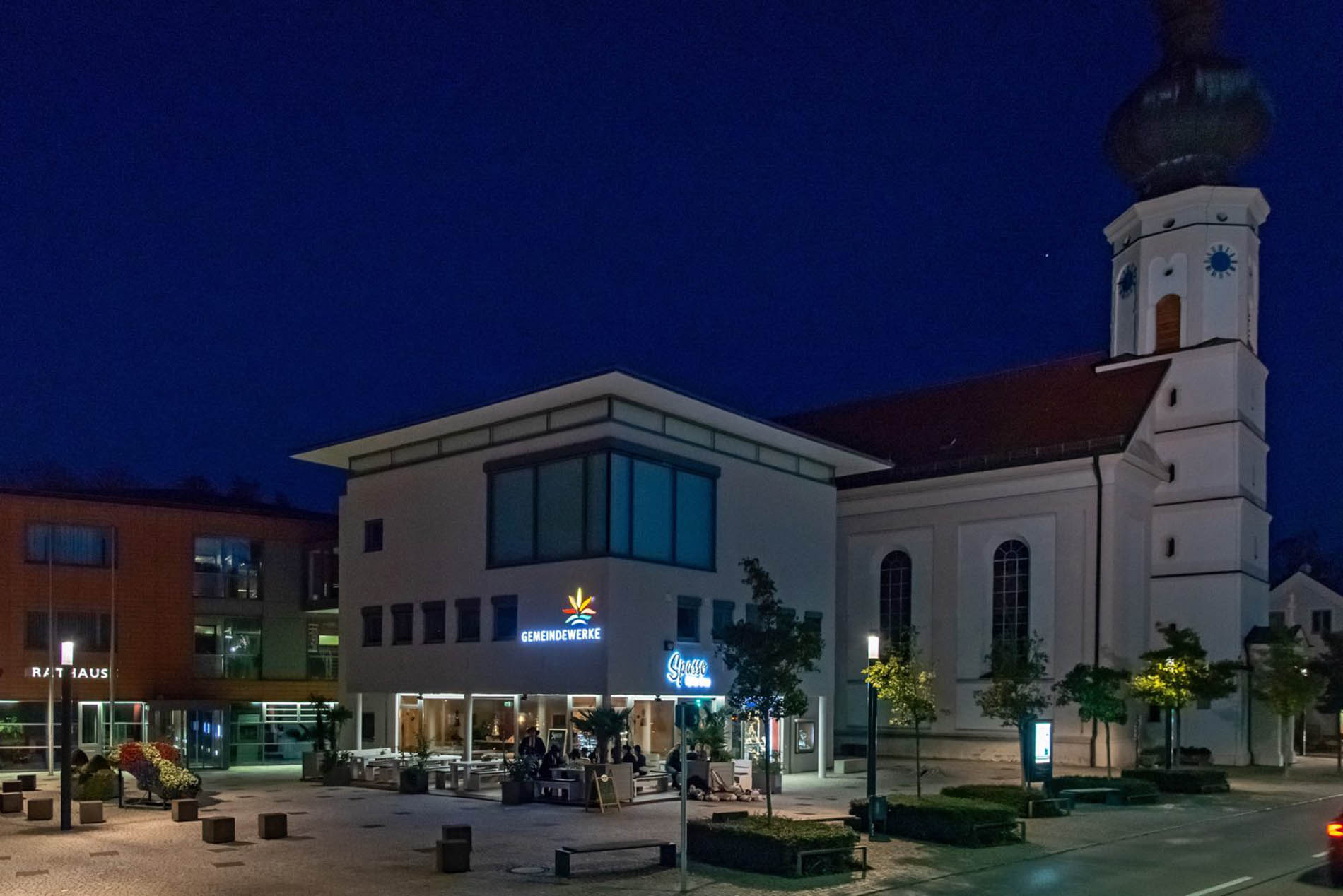 Rathaus bei Nacht