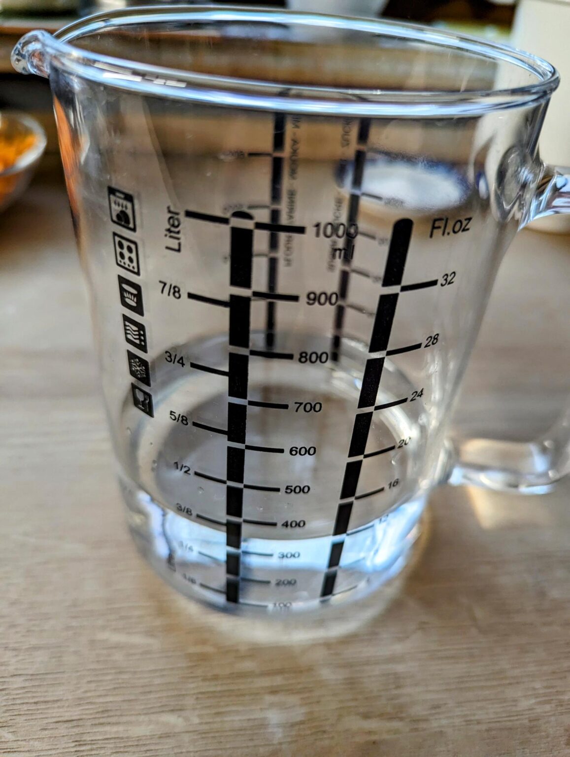 Wasser in einem Messbecher